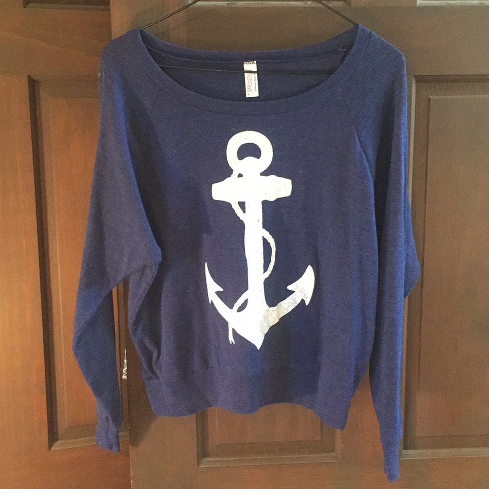 Swoop Neck Anchor Sweater